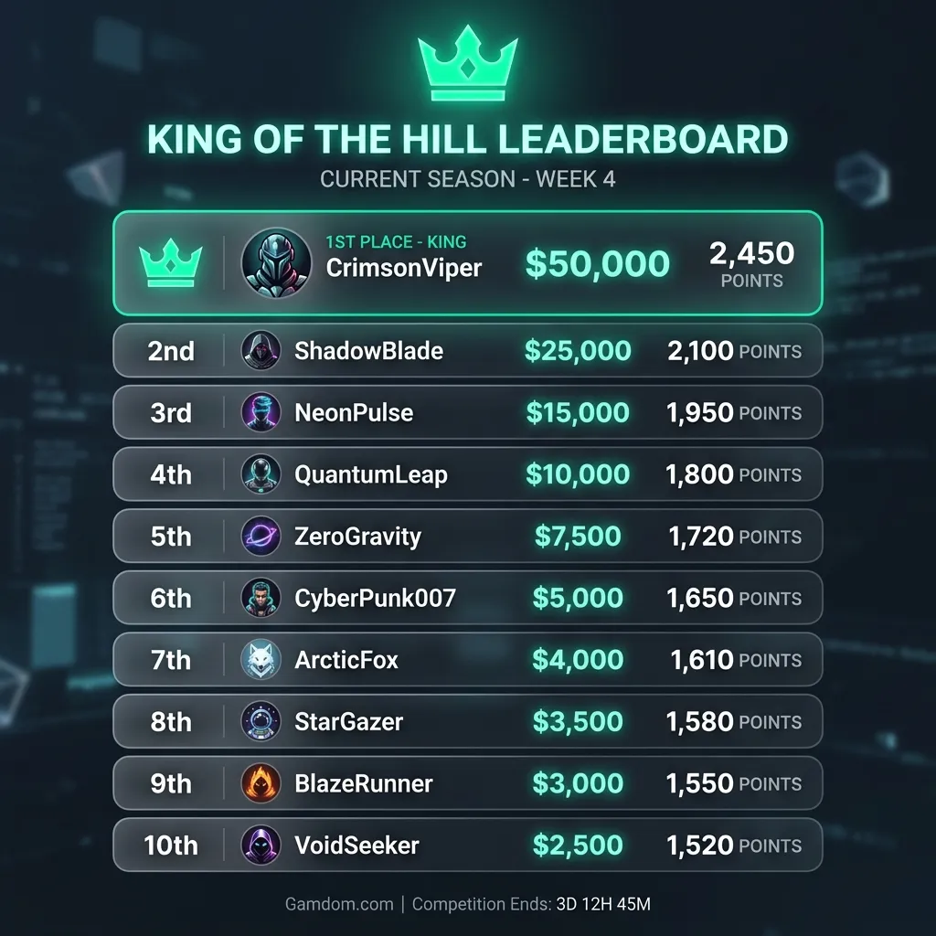 King of the Hillリーダーボード