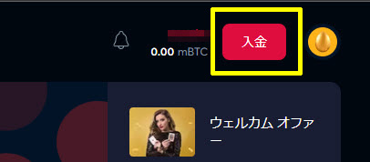 ライブカジノアイオー 入金ボタン
