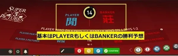 3 Card Baccarat ゲーム演出