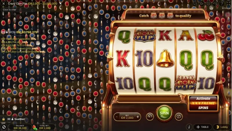 Crazy Coin Flip ゲーム画面