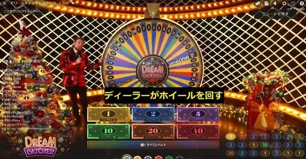 Dream Catcher ディーラーがホイールを回す