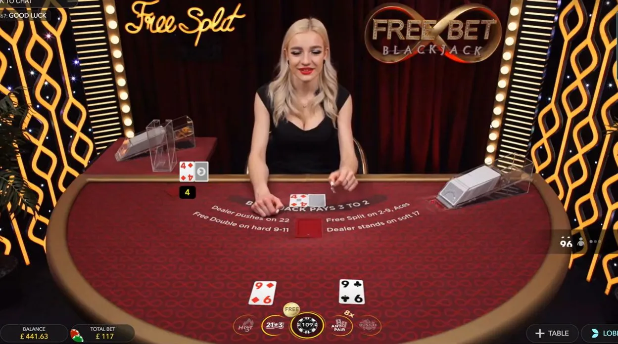 Free Bet Blackjack ゲームの流れ