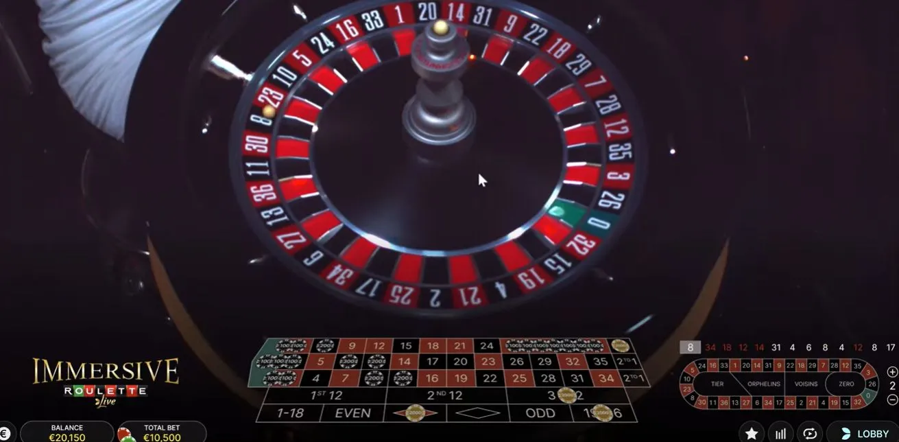 Immersive Roulette マルチカメラ
