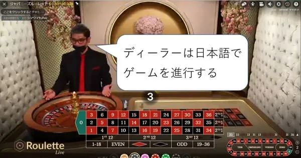 Japanese Roulette ゲームの流れ