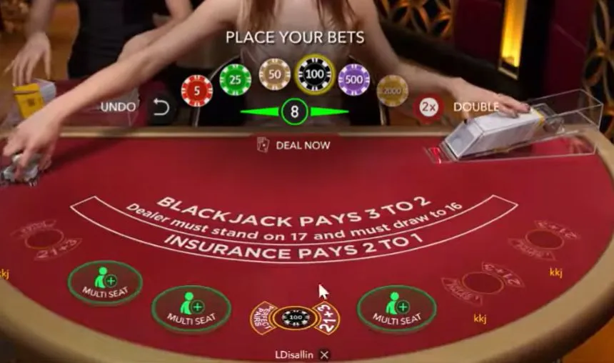 Live Blackjack ゲームの流れ