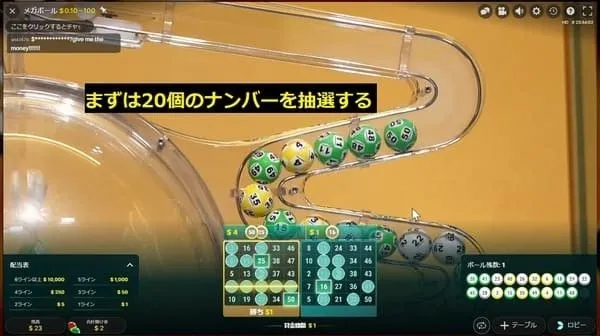 Mega Ball ビンゴパターン — ライン成立