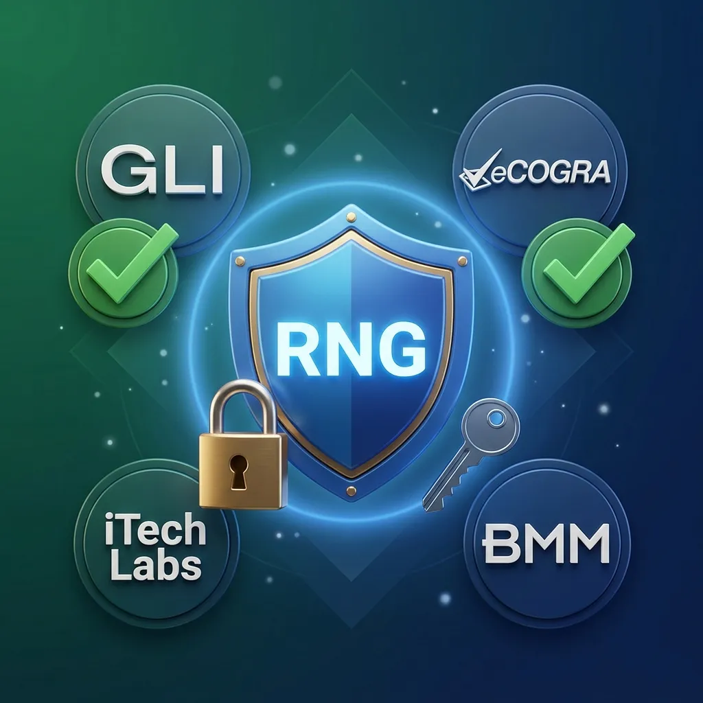 公平性認証 — RNG・GLI・eCOGRA・iTech Labs