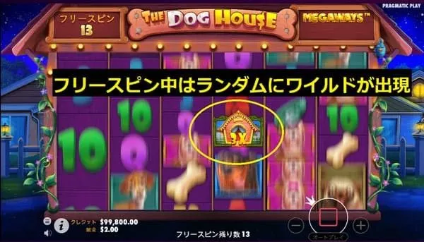 ドッグハウス メガウェイズ フリースピン中のx3マルチプライヤーワイルド