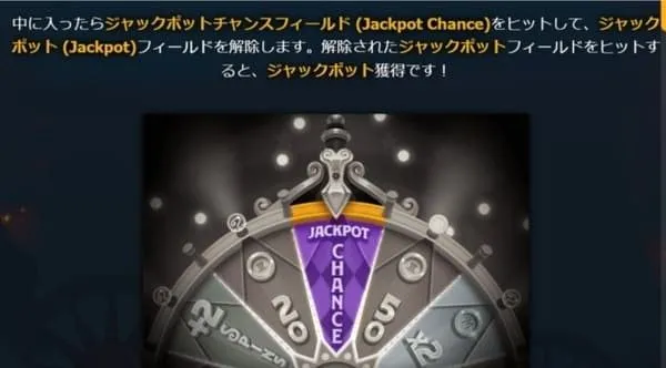 ホイールオブフォーチュノのジャックポットチャンス画面
