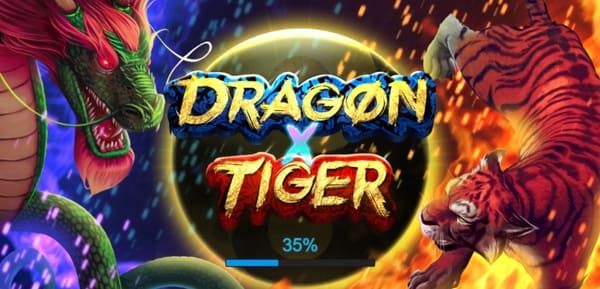 ドラゴンXタイガー(Dragon X Tiger)のタイトル画面 ドラゴンvsタイガー