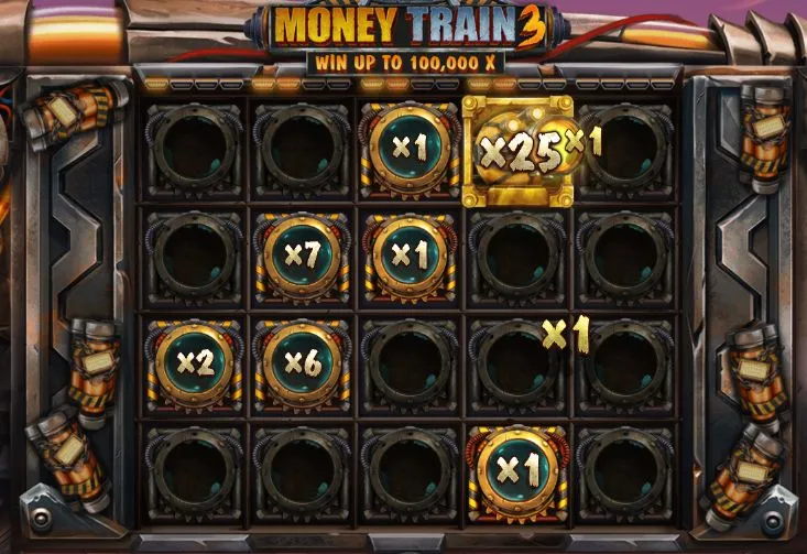 Money Train 3のフリースピン中の画面