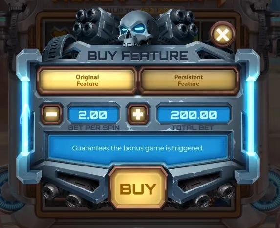 Money Train 4のBUY機能画面