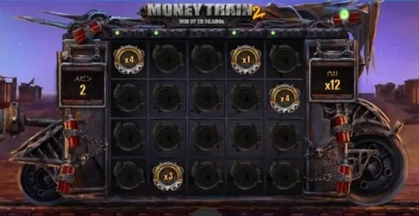 マネーカートボーナス画面(リスピン中・金額シンボル)