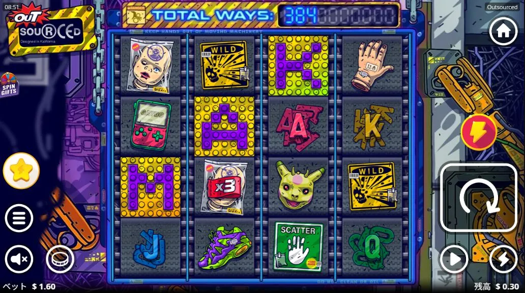 Outsourcedのゲーム画面全体