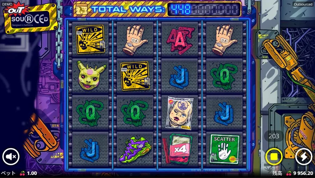 OutsourcedのxNudge Wild/xWays/特殊シンボル