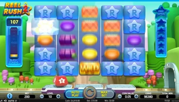 リールラッシュ2(Reel Rush 2)のゲーム画面全体