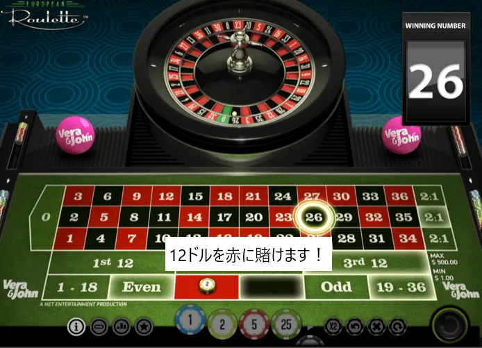 5ゲーム目 $3を賭けて勝ち